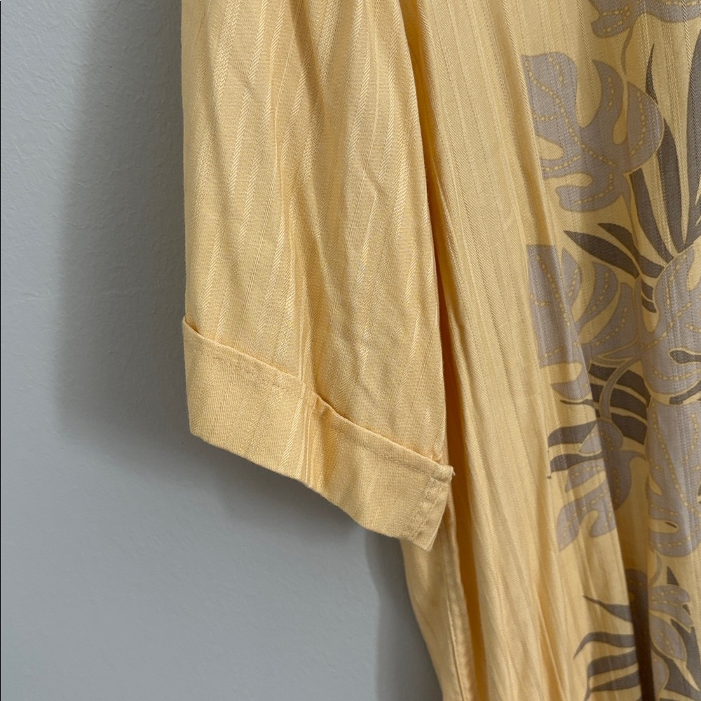 Cubavera Yellow Shirt with Palm Accents - Picture 4 of 6